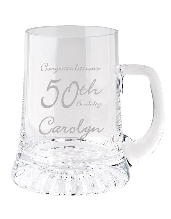 50th Glass Tankard