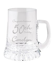 50th Glass Tankard