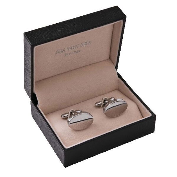 Oval Silver Cufflinks