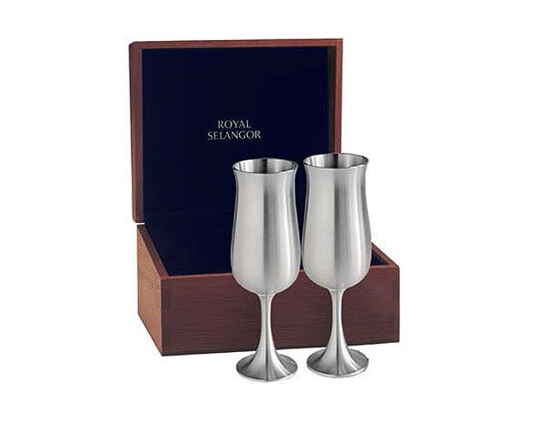 Royal Selangor Champagne Flutes, Pair