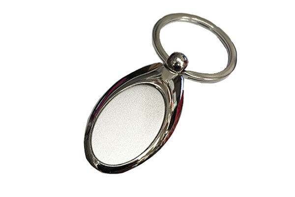 Silver Oval Keyring