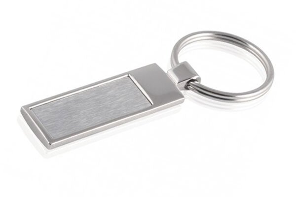 Silver Rect. Keyring