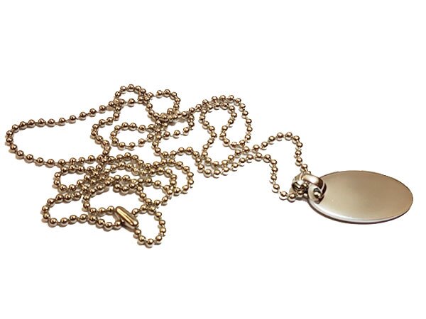 Small Dog Tag with daisy chain necklace