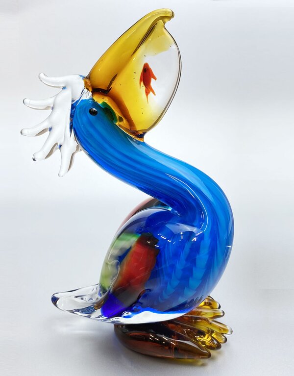 Pelican Glass Art Sculpture
