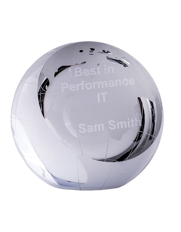 Crystal Globe Paperweight