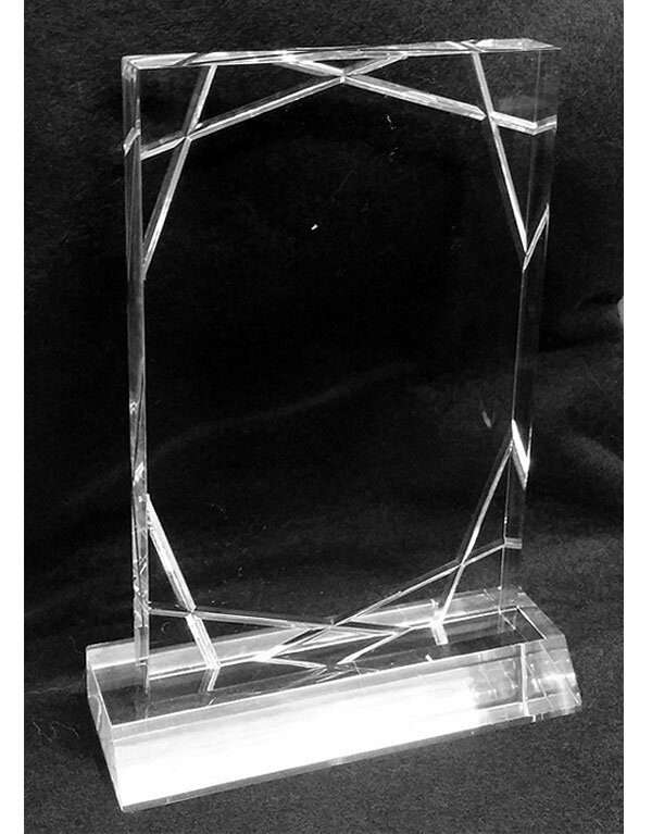 Diamond cut Acrylic Block