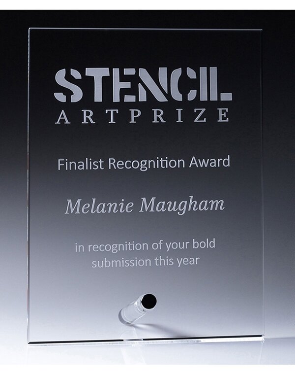Prestige beveled acrylic Plaque with metal stand