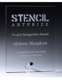 Prestige beveled acrylic Plaque with metal stand