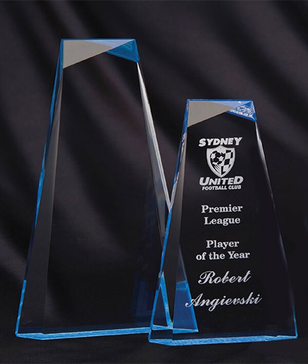 Clear/Blue Acrylic Award