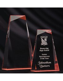 Clear/Red Acrylic Award
