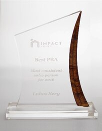 Acrylic Prestige Coffee/Amber Award