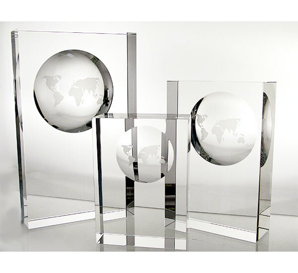World Map Crystal Block