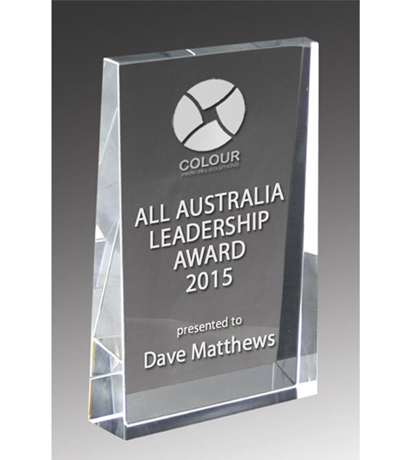Tall Crystal Wedge Award