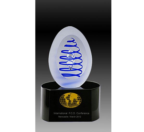 Egg (Blue) Crystal Award
