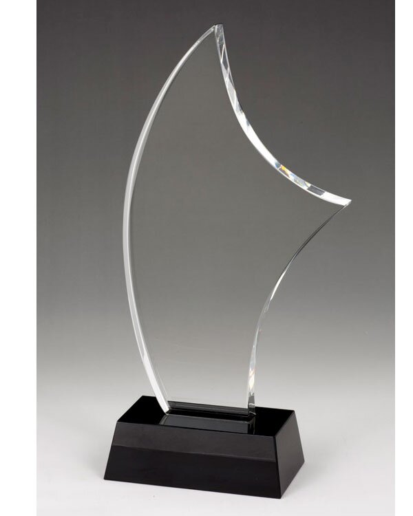 Crystal Award With Black Base