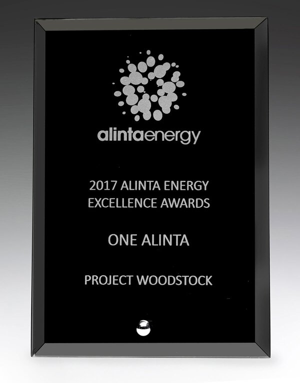 5mm Black Glass Plaque