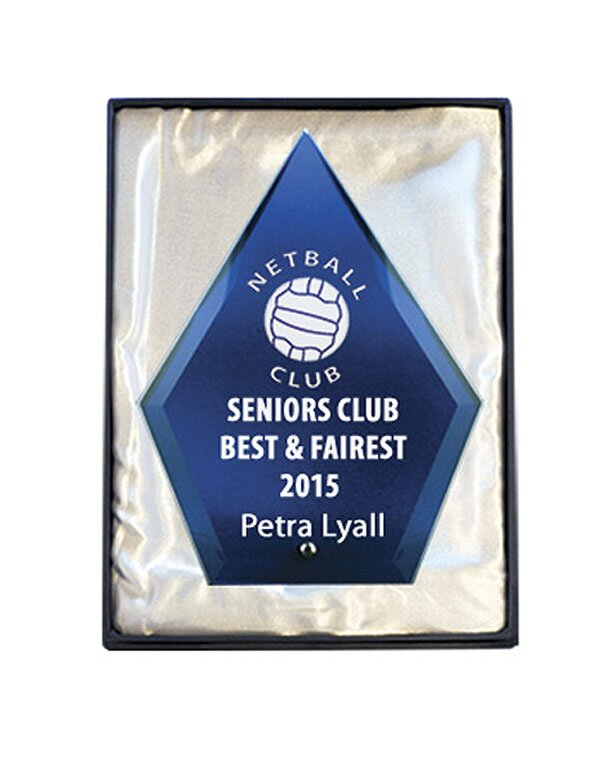 Glass Plaque - Blue Tint