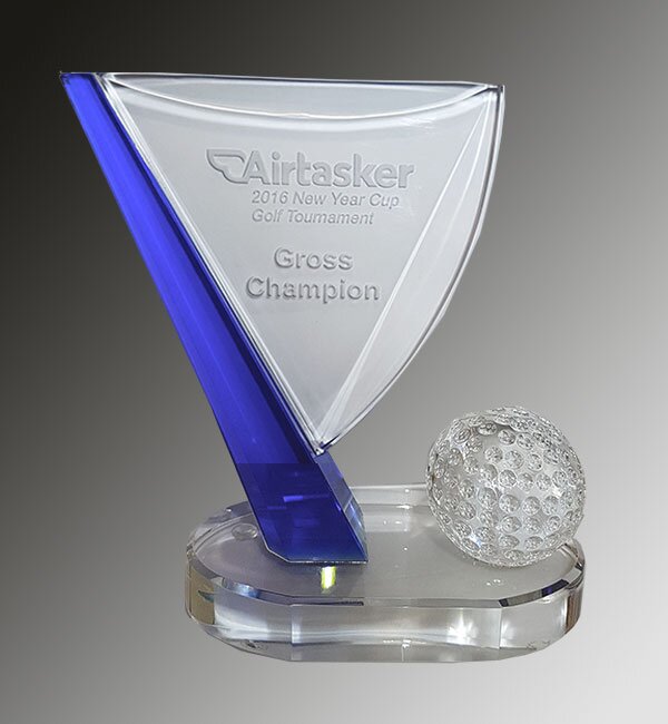 Golf Crystal Ball with Flag