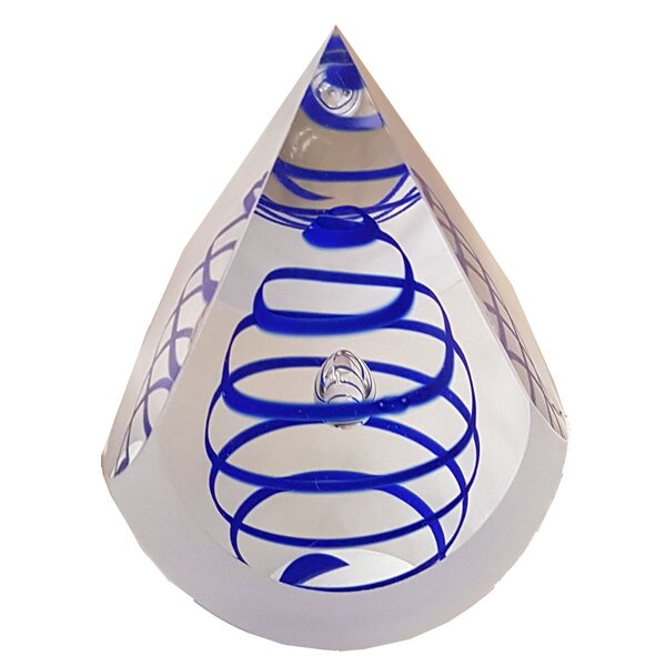 Crystal Pyramid Blue Swirl