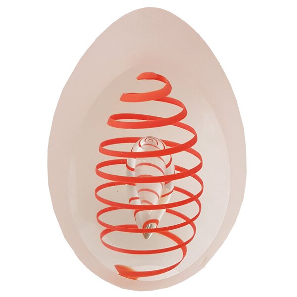 Swirl EGG-SHAPED CRYSTAL Red