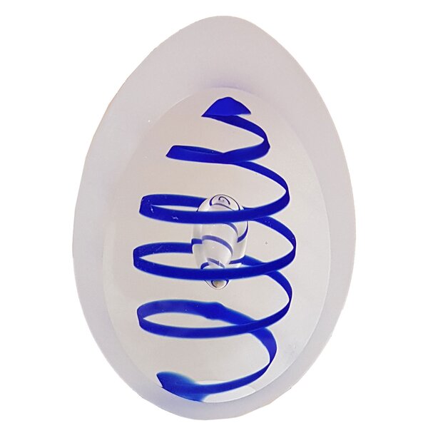 Swirl EGG-SHAPED CRYSTAL Blue