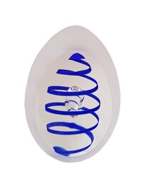 Swirl EGG-SHAPED CRYSTAL Blue
