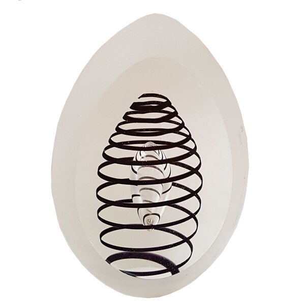 Swirl EGG-SHAPED CRYSTAL Black