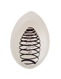 Swirl EGG-SHAPED CRYSTAL Black