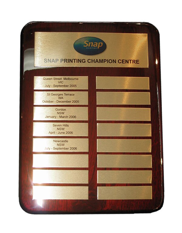 Piano Finish Plaque