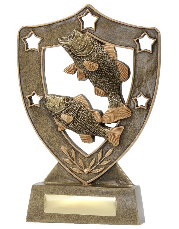 Fishing Trophy Gold Shield