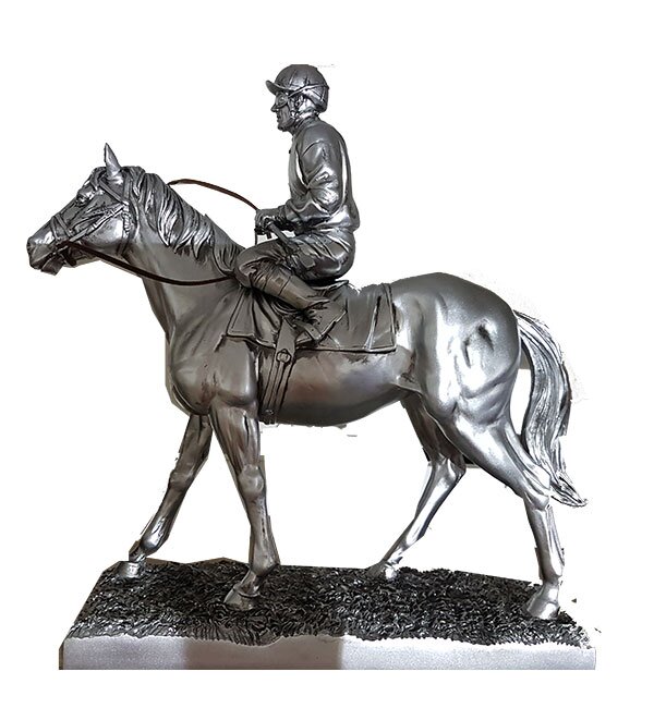 Horse with Rider on stand