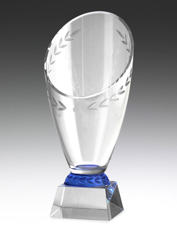 Crystal Cup with Blue trim